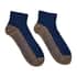 Set of 4 Pairs of Ankle Length Odor Free Copper Compression Socks For Men And Women, Premium Material Moisture Wicking Unisex Copper Infused Socks - Gray, Brown, Blue and White (L/XL) image number 2