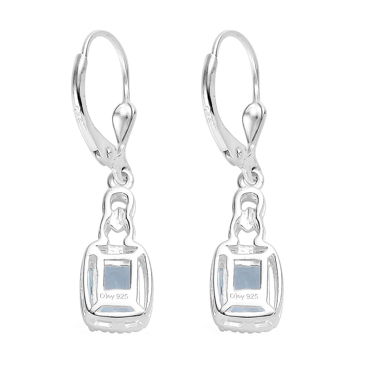 Sky Blue Topaz 2.65 ctw Dangle Earrings in Sterling Silver