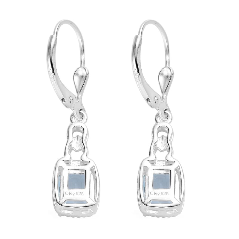 Sky Blue Topaz 2.65 ctw Dangle Earrings in Sterling Silver
