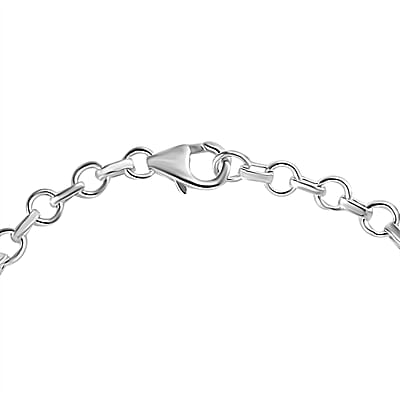 D'Joy Linked Elephants Bracelet in Sterling Silver (7.25 In) 7.15 Grams