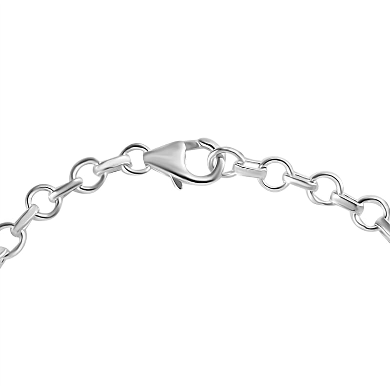 D'Joy Linked Elephants Bracelet in Sterling Silver (7.25 In) 7.15 Grams