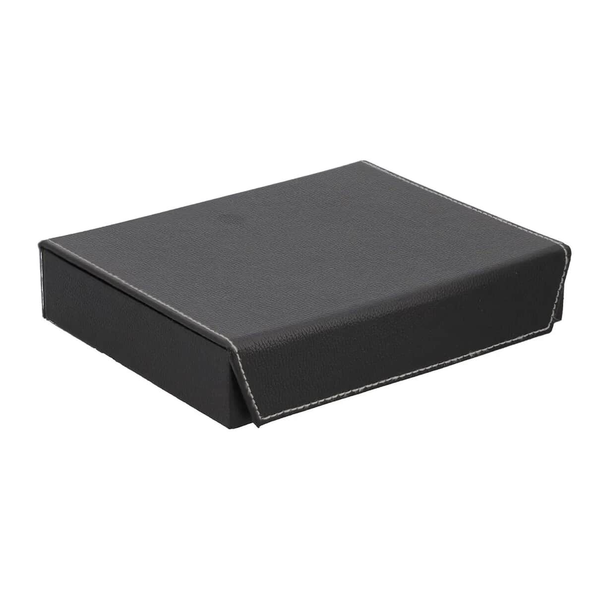 Black Eco Leatherette Ring Box (Approx. 60 Rings), Jewelry Roll Organizer, Jewelry Organizer, Jewelry Holder, Travel Jewelry Case, Jewelry Storage image number 0