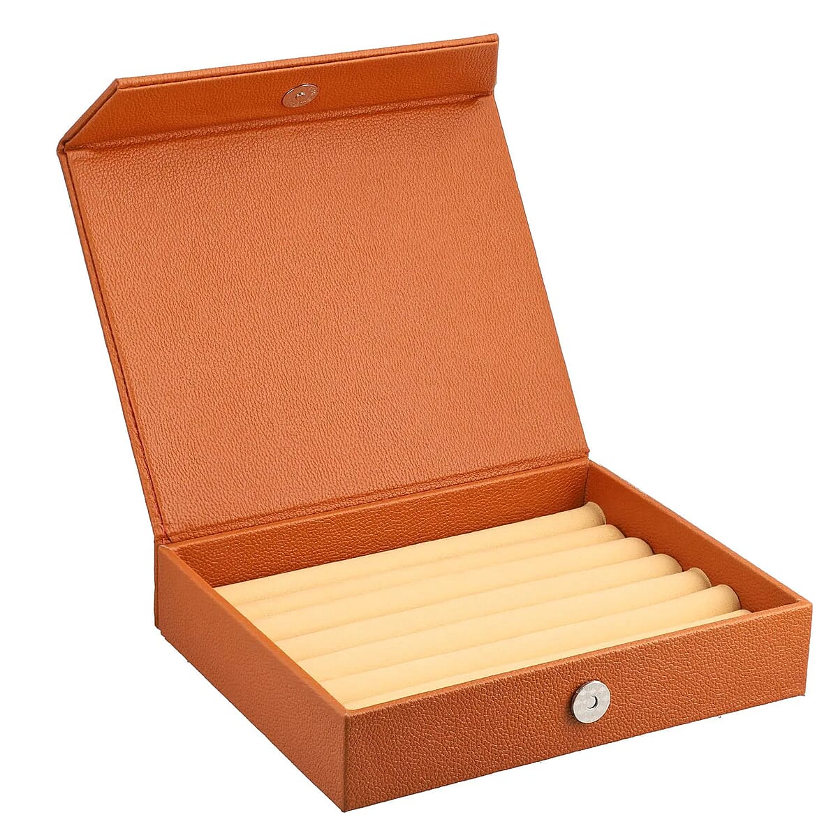 Mustard Eco Leatherette Ring Box (Approx. 60 Rings), Jewelry Roll Organizer, Jewelry Organizer, Jewelry Holder, Travel Jewelry Case, Jewelry Storage image number 4
