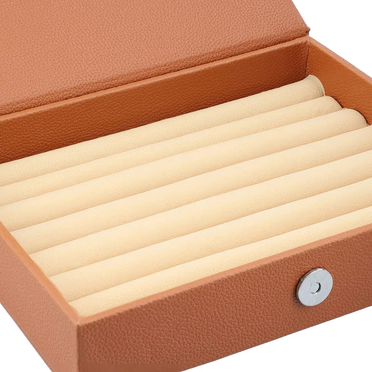 Mustard Eco Leatherette Ring Box (Approx. 60 Rings), Jewelry Roll Organizer, Jewelry Organizer, Jewelry Holder, Travel Jewelry Case, Jewelry Storage image number 5