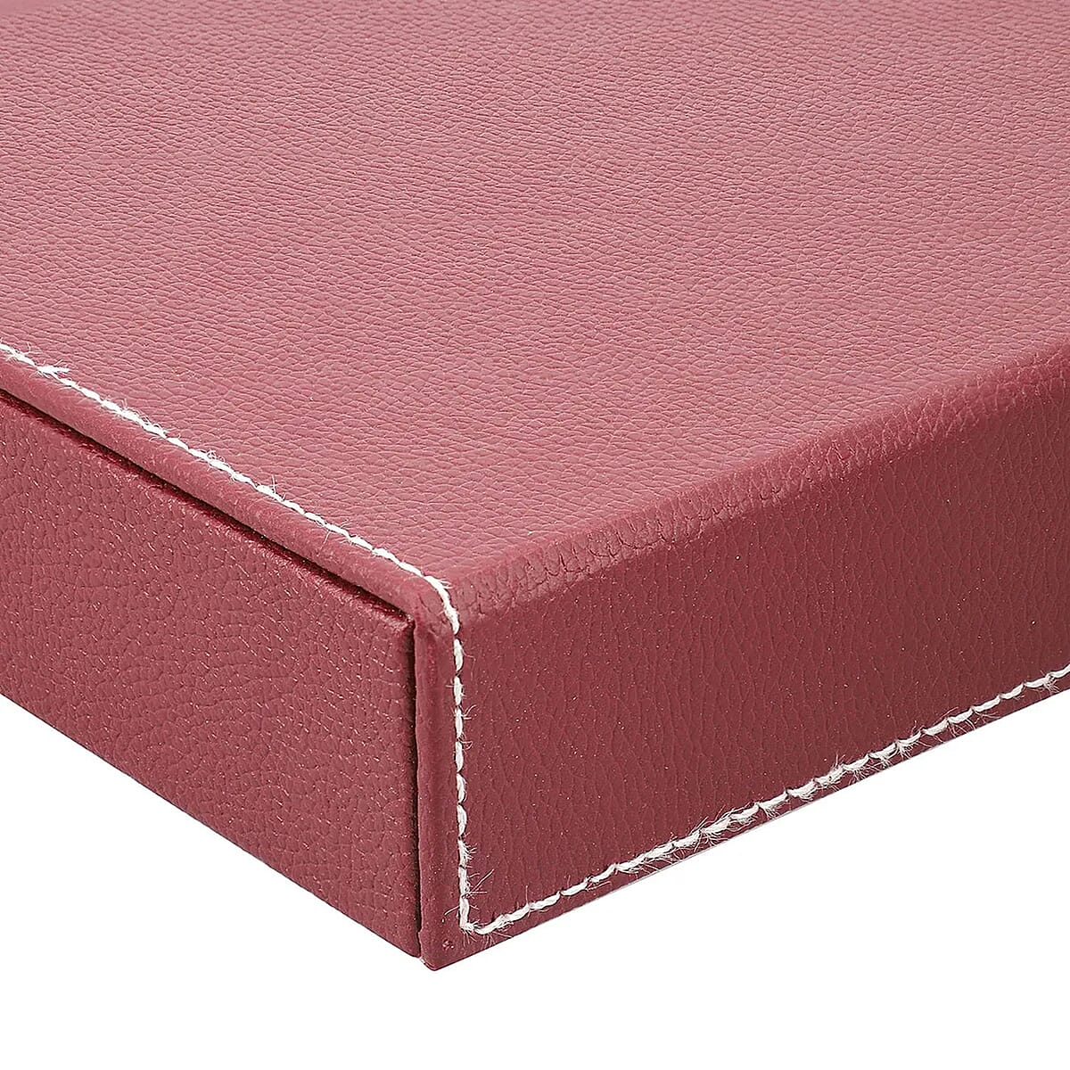 Marsala Eco Leatherette Ring Box (Approx. 60 Rings) , Jewelry Roll Organizer , Jewelry Organizer , Jewelry Holder , Travel Jewelry Case , Jewelry Storage image number 5