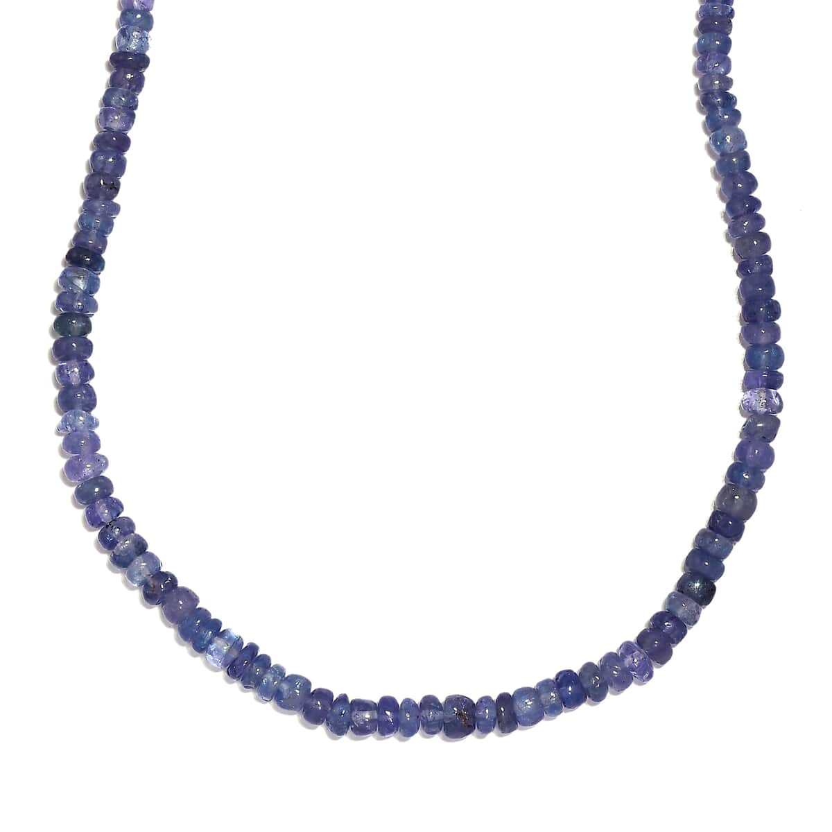 Tanzanite Beaded Necklace 18-20 Inches in Platinum Over Sterling Silver 100.00 ctw image number 0