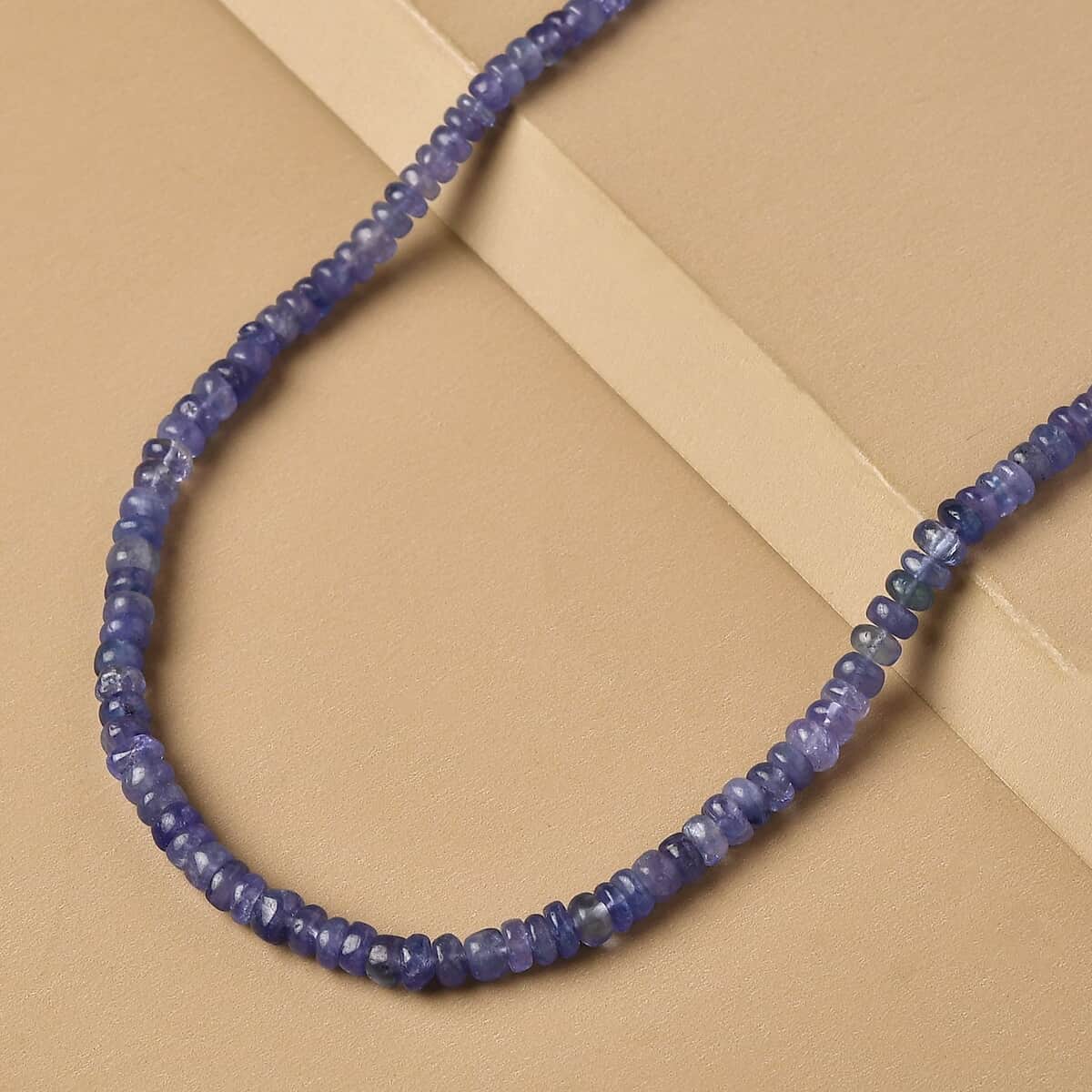 Tanzanite Beaded Necklace 18-20 Inches in Platinum Over Sterling Silver 100.00 ctw image number 1