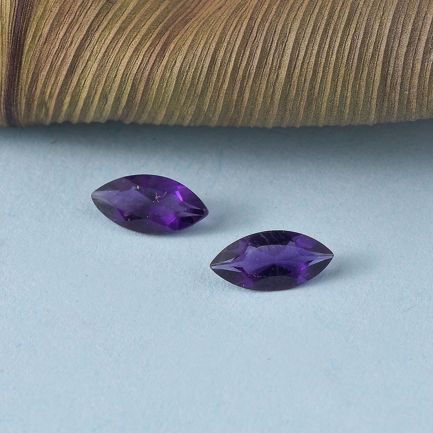 African Amethyst Set of 2 (Mrq 10x5 mm) 1.72 ctw Loose gemstone