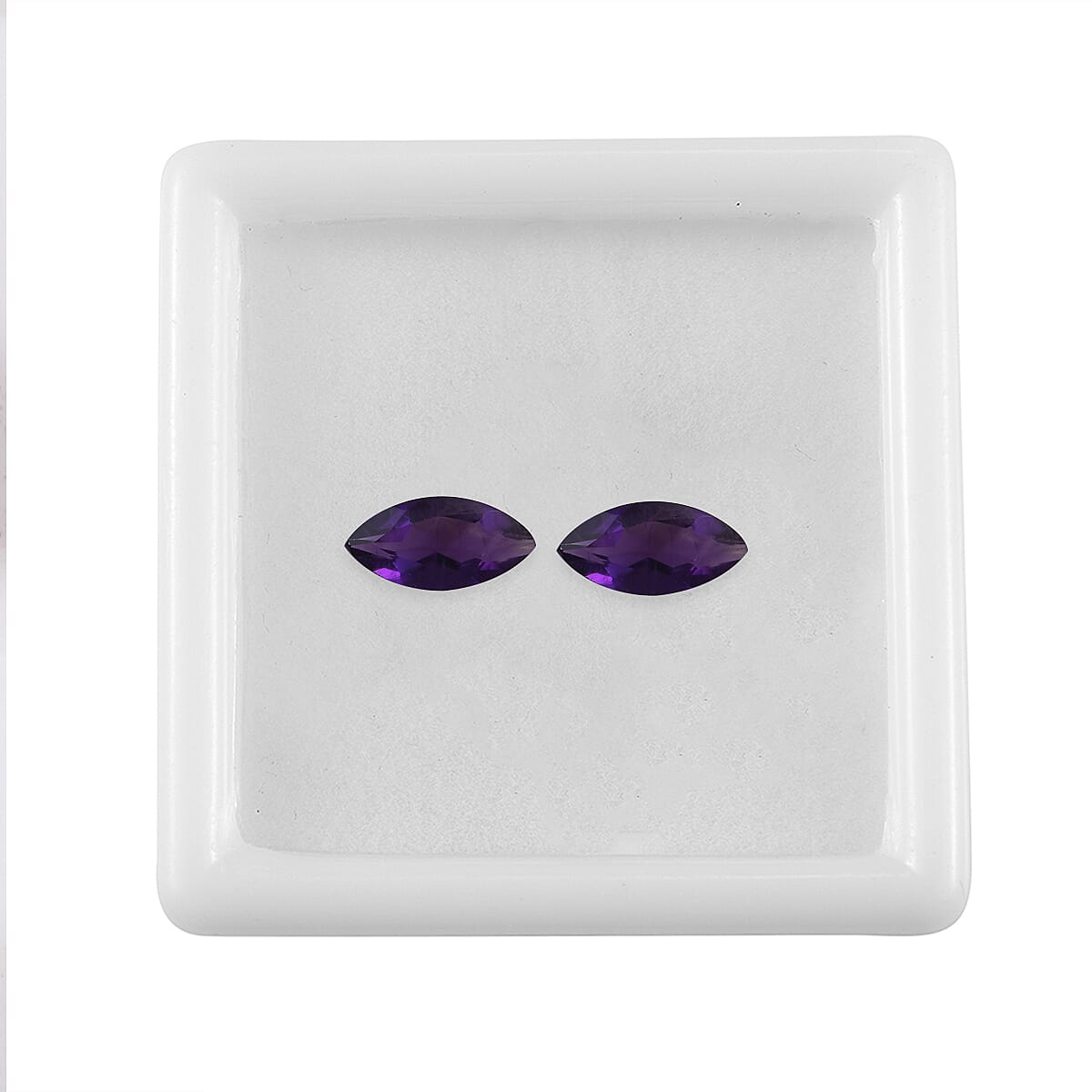 African Amethyst Set of 2 (Mrq 10x5 mm) 1.72 ctw Loose gemstone
