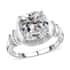 Simulated Diamond Ring in Sterling Silver,Solitaire Ring,Silver Ring for Women 12.65 ctw image number 0