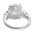 Simulated Diamond Ring in Sterling Silver,Solitaire Ring,Silver Ring for Women 12.65 ctw image number 4