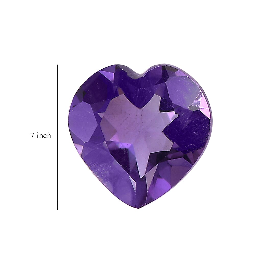 African Amethyst Set of 2 (Hrt 7 mm) 1.99 ctw Loose Gemstone