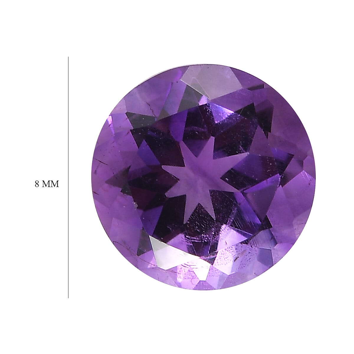 African Amethyst (Rnd 8 mm) 1.71 ctw Loose Gemstone image number 4