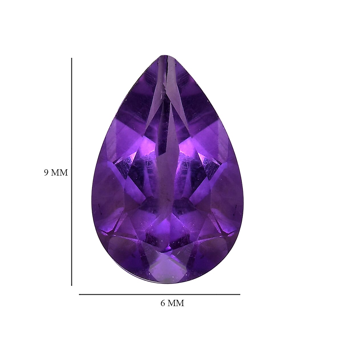 AA African Amethyst (Pear 9x6 mm) 1.15 ctw Loose Gemstone image number 4