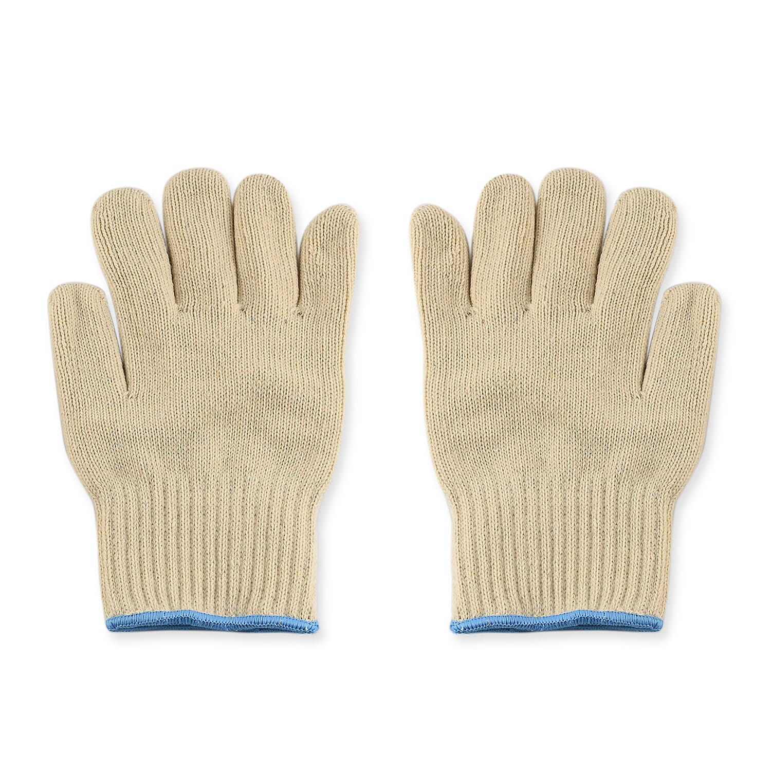 White Cotton and Polyester Anti Burn Magic Oven Gloves (One Size Fits Most)