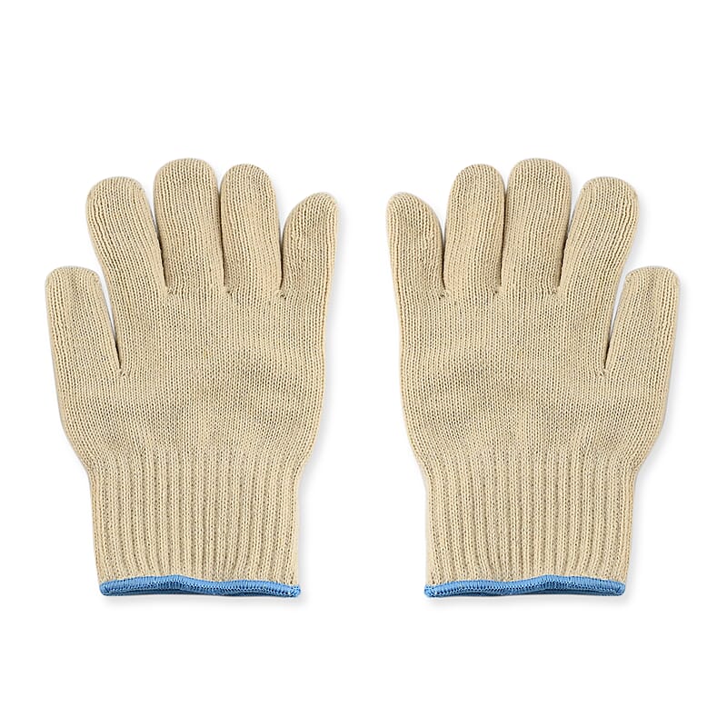 White Cotton and Polyester Anti Burn Magic Oven Gloves (One Size Fits Most)