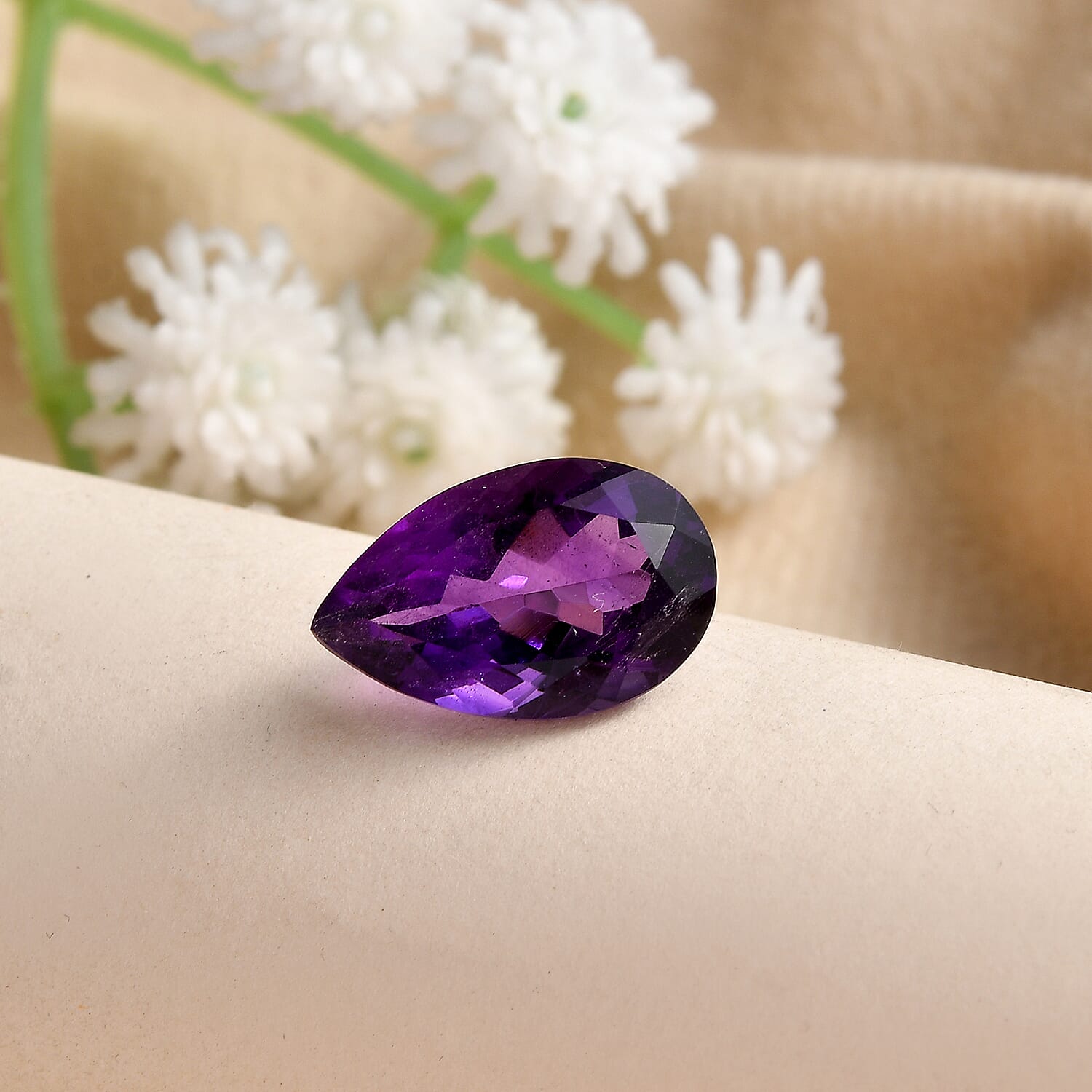 AA African Amethyst (Pear 16x10 mm) 5.30 ctw Loose Gemstone