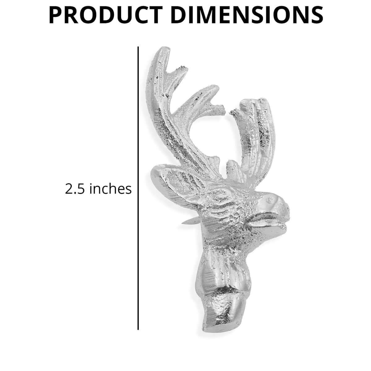 Set of 5 Silvertone Reindeer Candle Pins 2.5 Inch image number 4