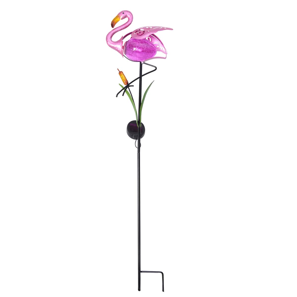 Pink Flamingo Stake Pathway Solar LED Light, Outdoor Decorative Solar Lights with stake For Lawn Garden Yard Pathway Decorations image number 0