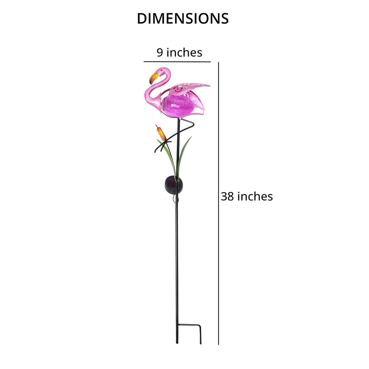 Pink Flamingo Stake Pathway Solar LED Light, Outdoor Decorative Solar Lights with stake For Lawn Garden Yard Pathway Decorations image number 2