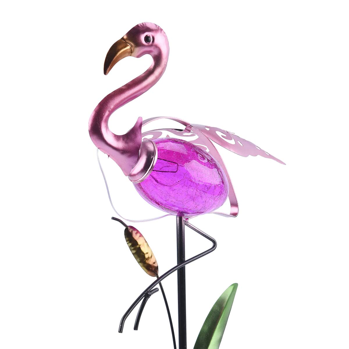 Pink Flamingo Stake Pathway Solar LED Light, Outdoor Decorative Solar Lights with stake For Lawn Garden Yard Pathway Decorations image number 5