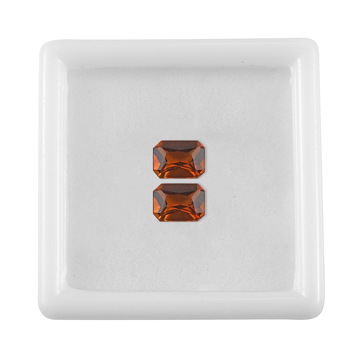Brazilian Cherry Citrine Set of 2 (Oct 7x5 mm) 1.54 ctw Loose Gemstone