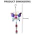 Purple Butterfly Solar Wind Chime image number 3