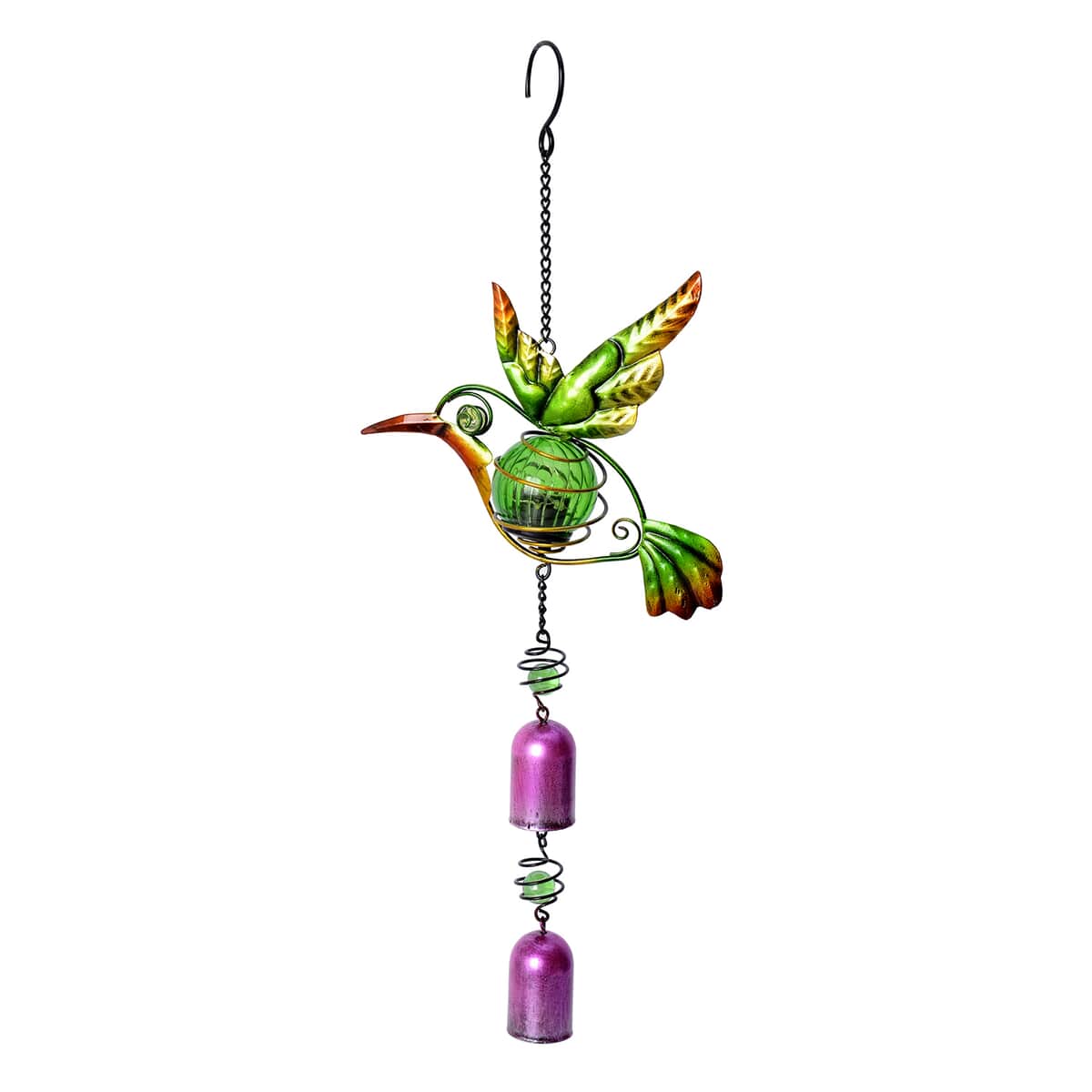 Green Hummingbird Solar Wind Chime image number 0