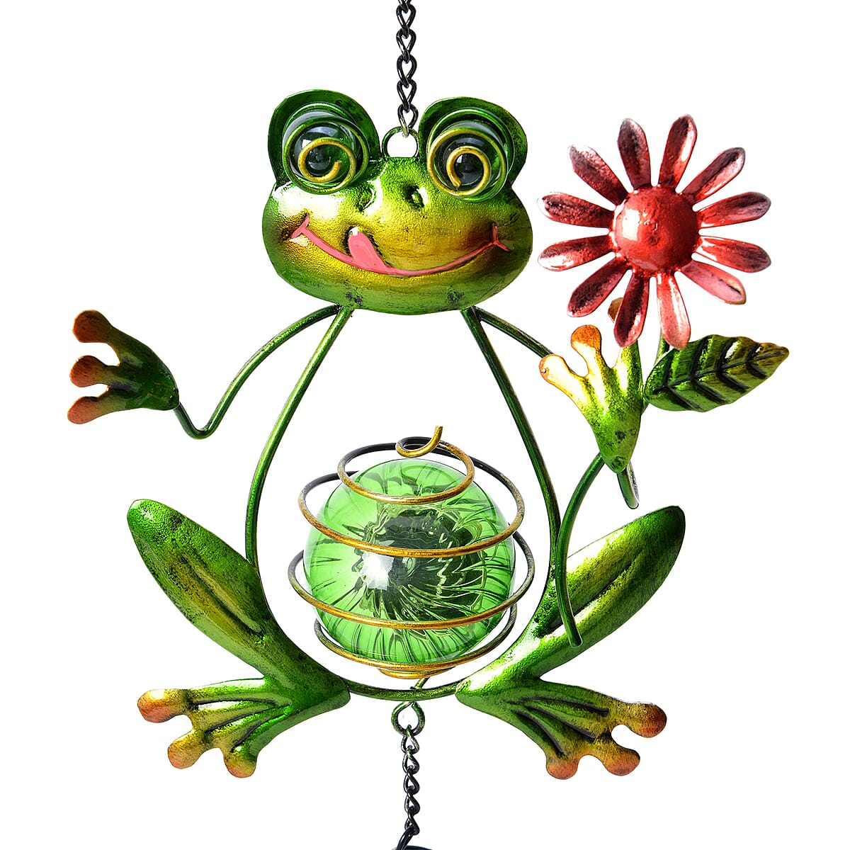 Green Frog Solar Wind Chime image number 4