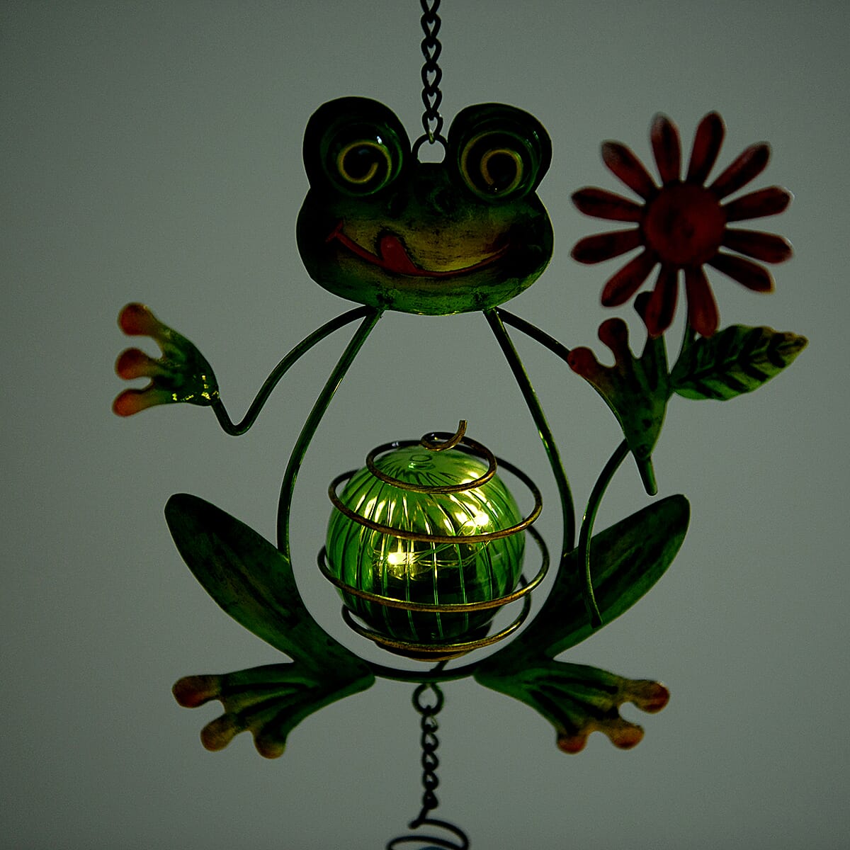 Green Frog Solar Wind Chime image number 6
