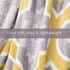 Homesmart Gray and Yellow Moroccan Pattern Flannel Oversized Throw Microfiber Soft Plush Fleece Lightweight Flannel with Knitted Border image number 3