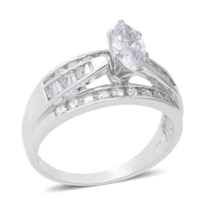 Simulated Diamond Ring in Sterling Silver, Fashion Rings For Women 4.65 ctw (Size 11.0)