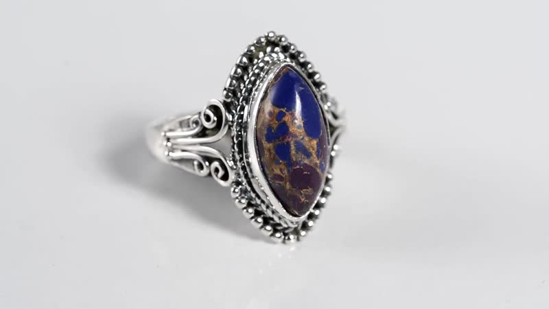 BALI LEGACY Mojave Purple Turquoise Ring in Sterling Silver 4.73 ctw