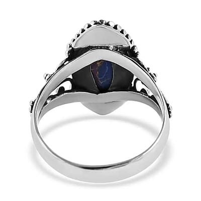 Bali Legacy Mojave Turquoise 4.75 ctw Solitaire Ring For Women in Sterling Silver, Boho Western Jewelry (Size 5)