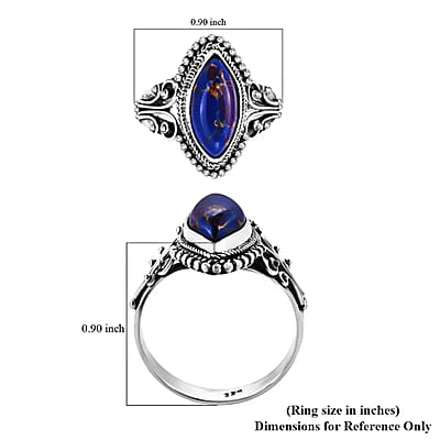 Bali Legacy Mojave Turquoise 4.75 ctw Solitaire Ring For Women in Sterling Silver, Boho Western Jewelry (Size 5)