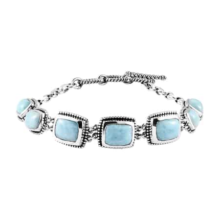 Artisan Crafted Larimar Bracelet with Toggle Clasp in Sterling Silver (8.00 In) 16.60 ctw image number 0
