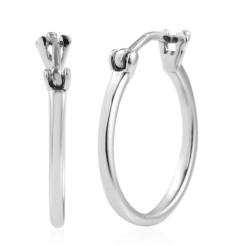 Rhapsody 950 Platinum Hoop Earrings 1.60 Grams