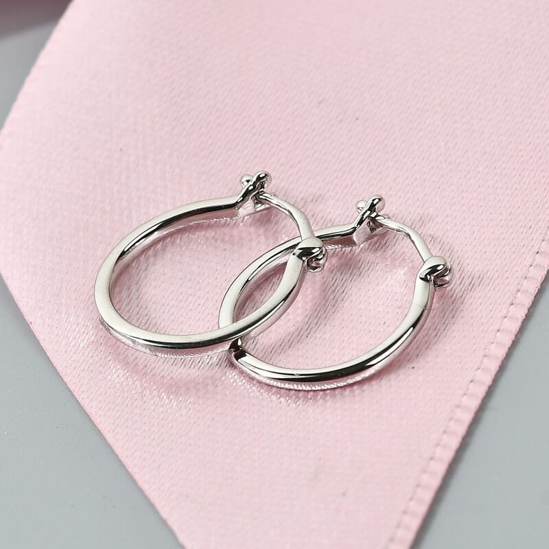 Rhapsody 950 Platinum Hoop Earrings 1.60 Grams