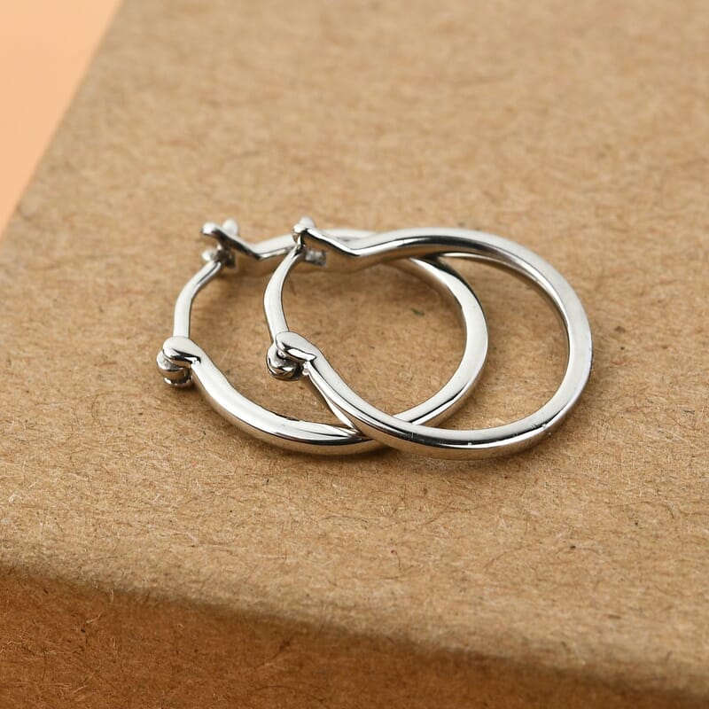 Rhapsody 950 Platinum Hoop Earrings 1.60 Grams