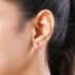 950 Platinum Hoop Earrings 1.70 Grams image number 2