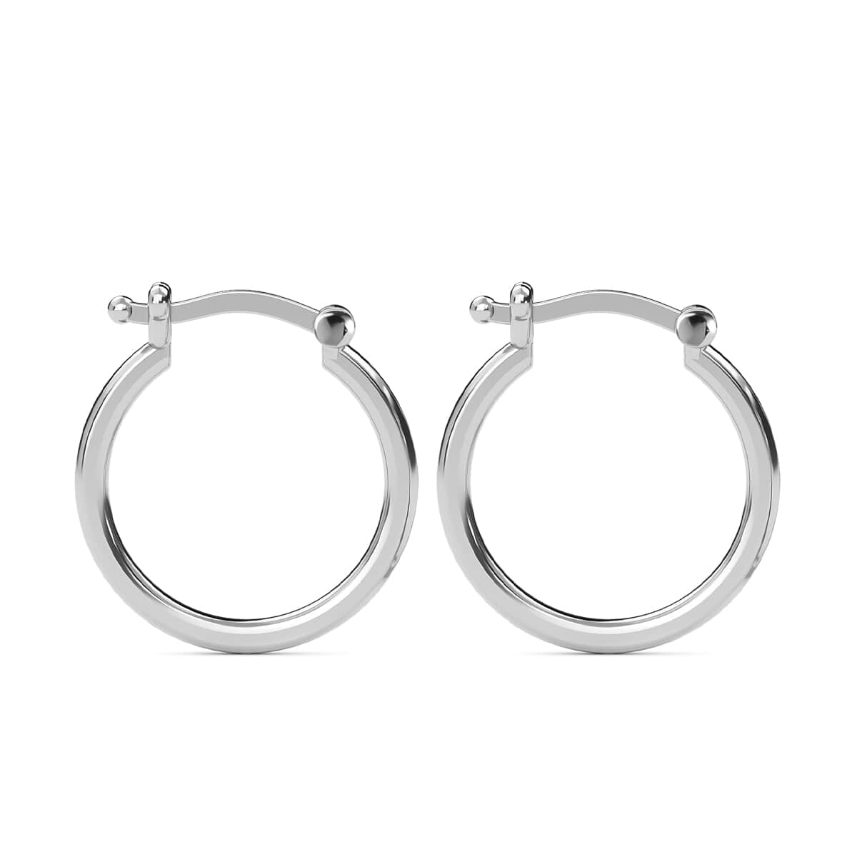 950 Platinum Hoop Earrings 1.60 Grams image number 3