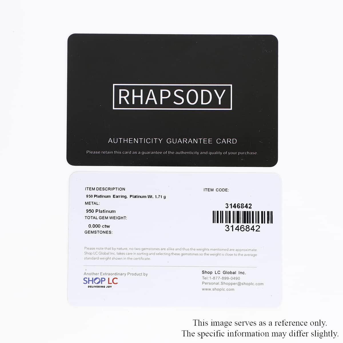 RHAPSODY Hoop Earrings in 950 Platinum with Appraised Certificate 1.80 Grams image number 7