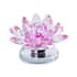 Set of 2 Purple Crystal Lotus Flower with Rotating Base Sculpted Decorations Gifts Box Case for Room Home Kitchen Table Decor, Home Decoration Items Gifts Decorative Showpiece image number 4