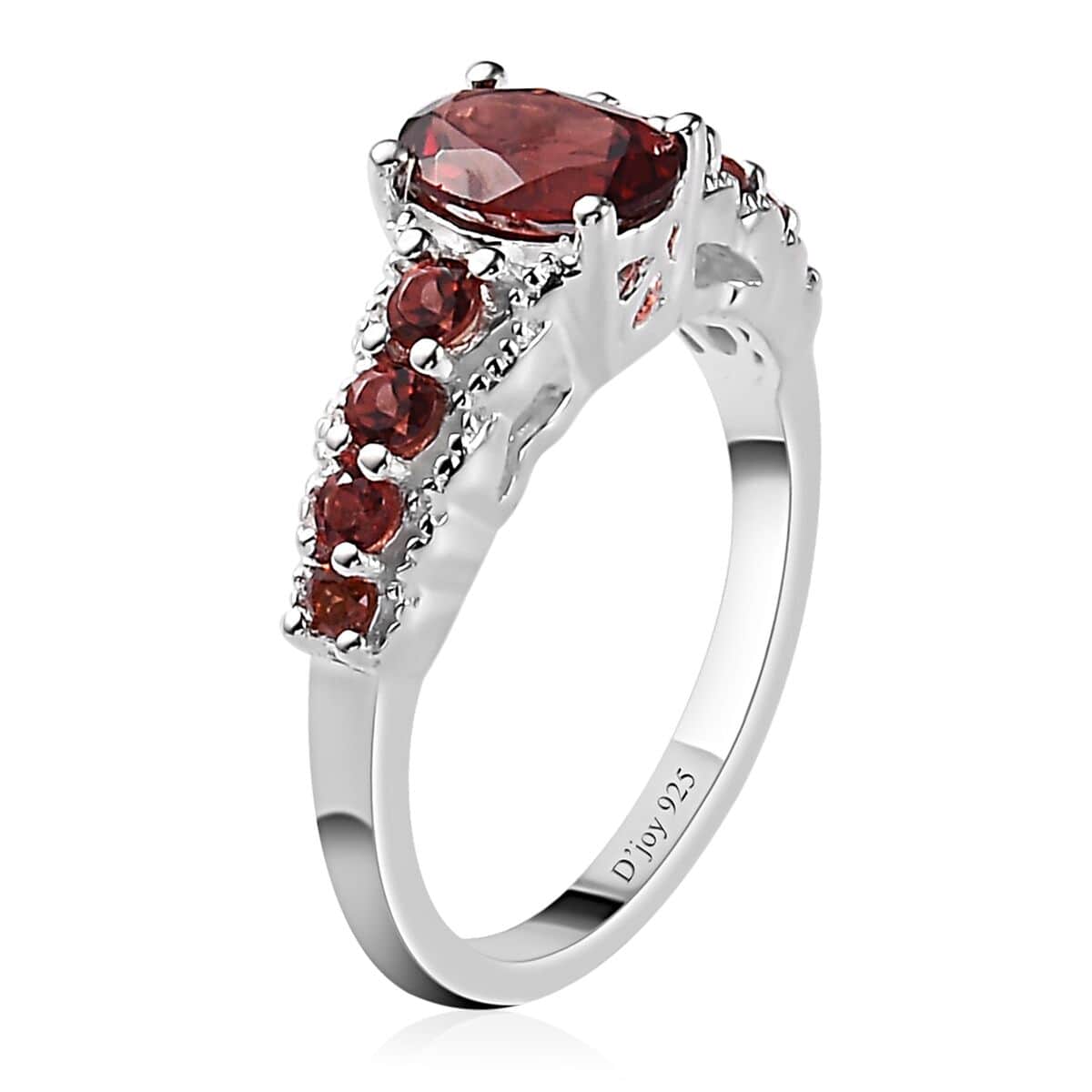 Mozambique Garnet Ring in Sterling Silver|Fashion Statement Rings For Women (Size 5.0) 1.35 ctw image number 6
