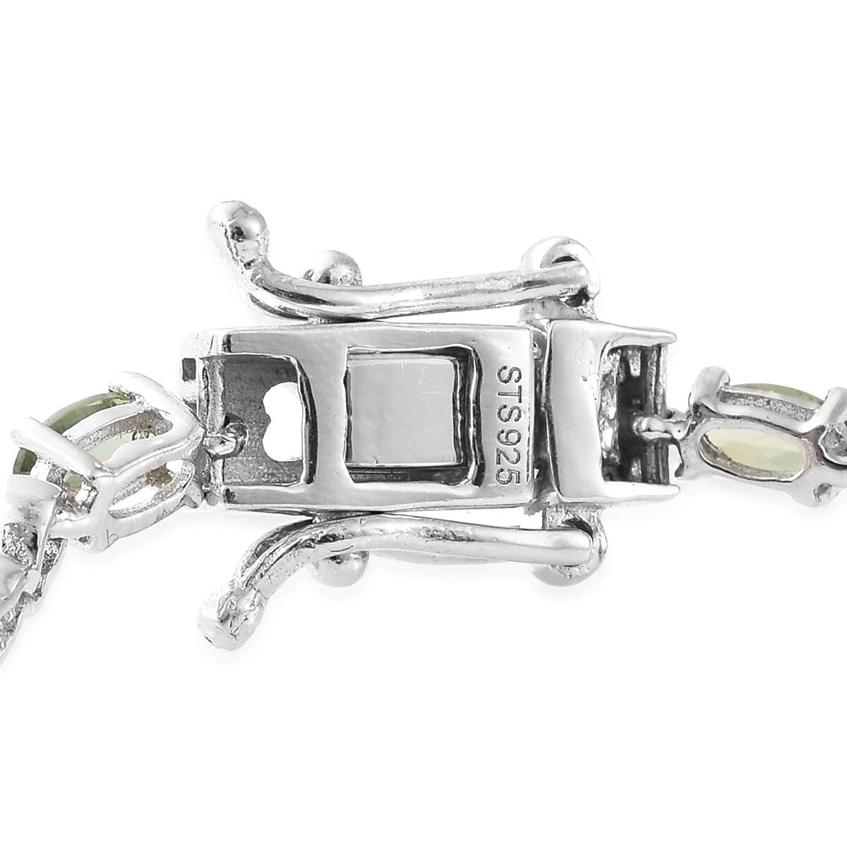 Natural Green Apatite Bracelet in Platinum Over Sterling Silver (7.25 In) 3.50 ctw image number 3