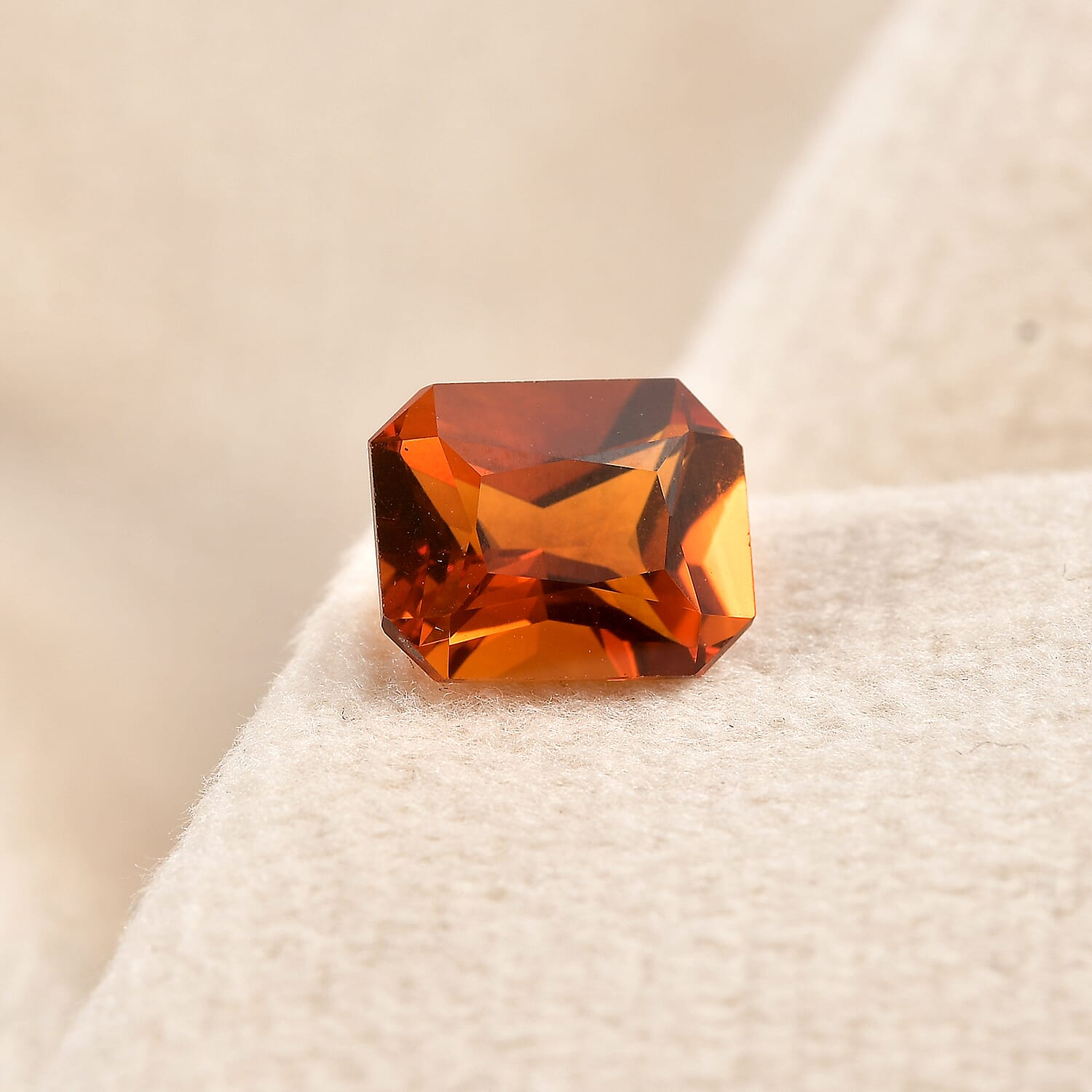 Brazilian Cherry Citrine (Oct 9x7 mm) 1.81 ctw Loose Gemstone