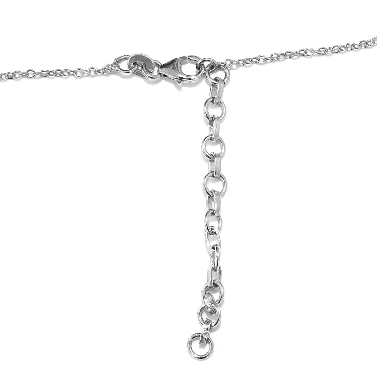 AAA Tanzanite 2.65 ctw Necklace in Platinum Over Sterling Silver, Princess Necklace, Drop Necklace 18-20 in image number 5