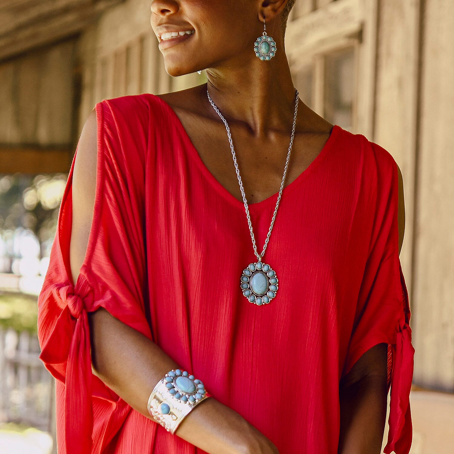 Buy Constituted Blue Howlite Gemstone 139.00 ctw Floral Cuff