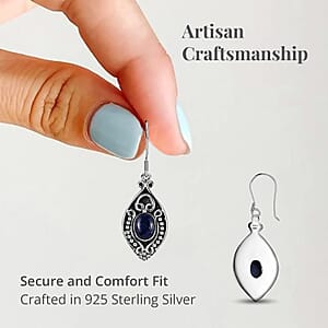 Artisan Crafted Lapis Lazuli 3.20 ctw Earrings in Sterling Silver