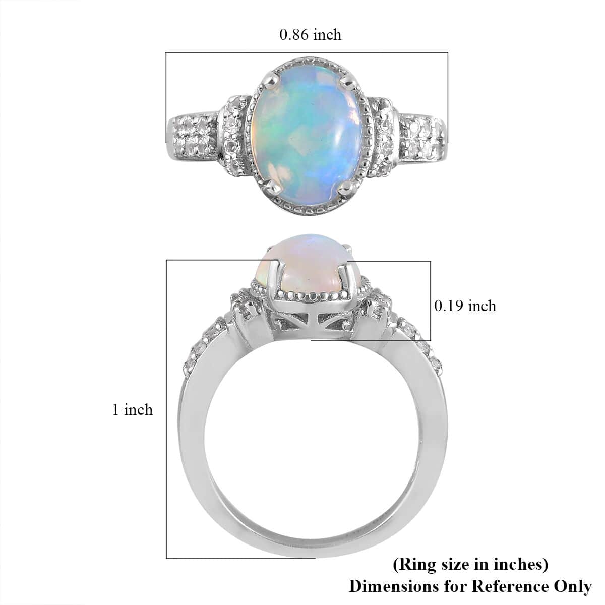 Ethiopian Opal Ring With White Topaz - 925 Sterling Silver Pear Shape –  Glass Palace Arts